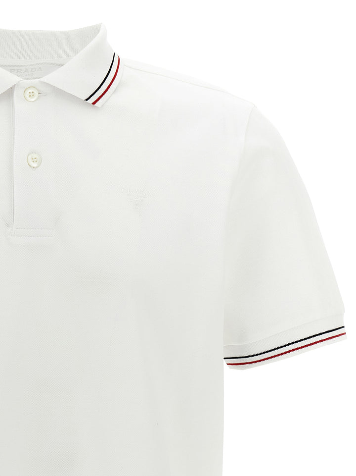 Prada Piqué  Shirt Polo - White | eacb0f7f7f4a19ab9df49203b0e59d8cab310fca