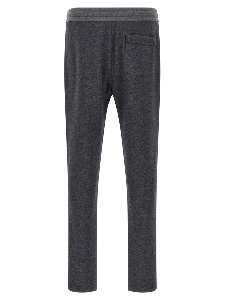 Brioni Piquet Joggers Pants - Gray | f79cb95dc018fda52116c1d4b107aea655a72f9c