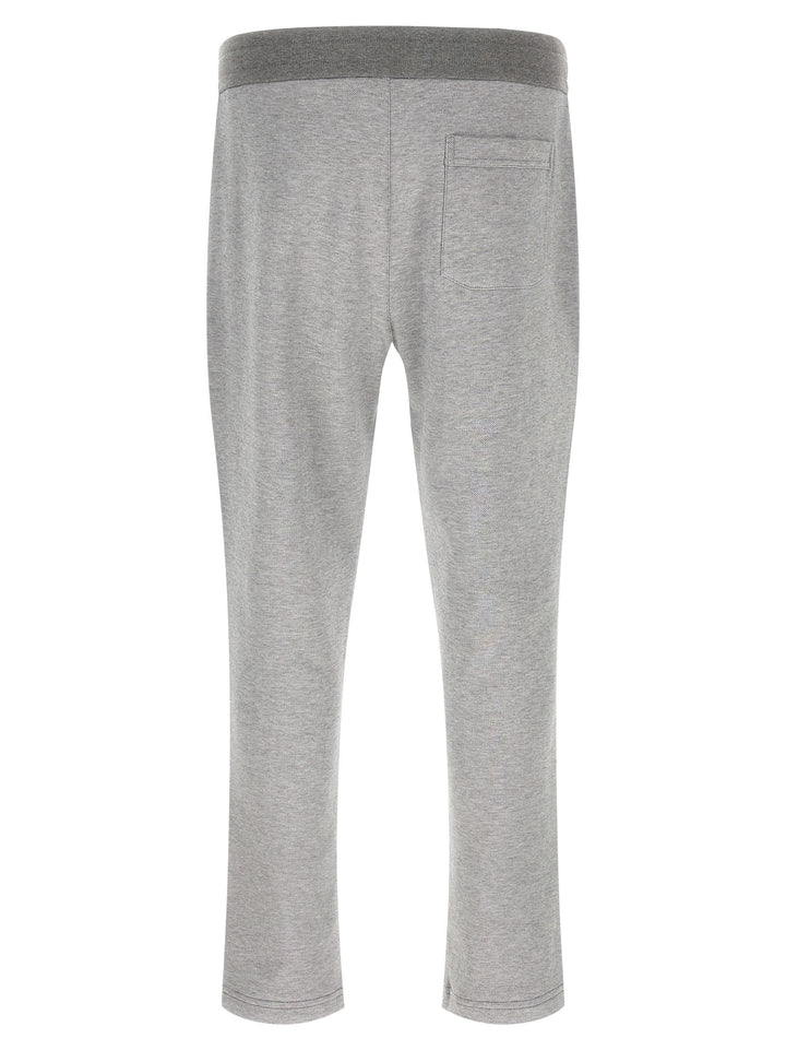 Brioni Piqué Cotton Joggers Pants - Gray | 5593de596fc88e2ed385641a385b03505398f4b5