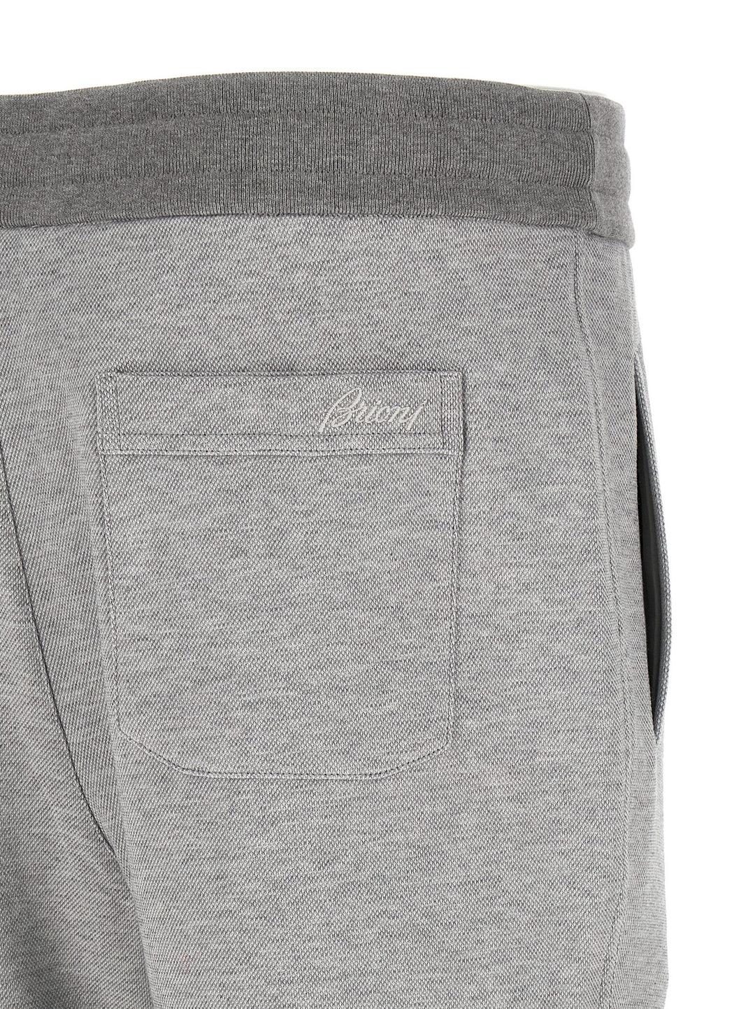 Brioni Piqué Cotton Joggers Pants - Gray | 0cfd080aeec05af1eeb2eb356f19ba2522c22a8c