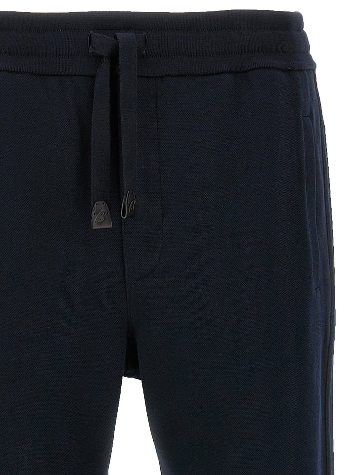 Brioni Cotton Joggers Pants - Blue | 41282e1fc4483f65febd7bec4dc947f1f295e87b