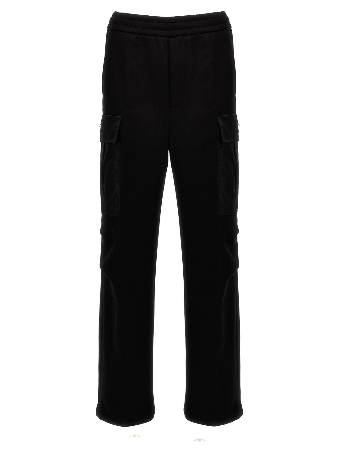 Prada Nylon Insert Cargo Joggers Pants - Black | 425ac118c8a3658e9c75136439baf1029d7a03f2