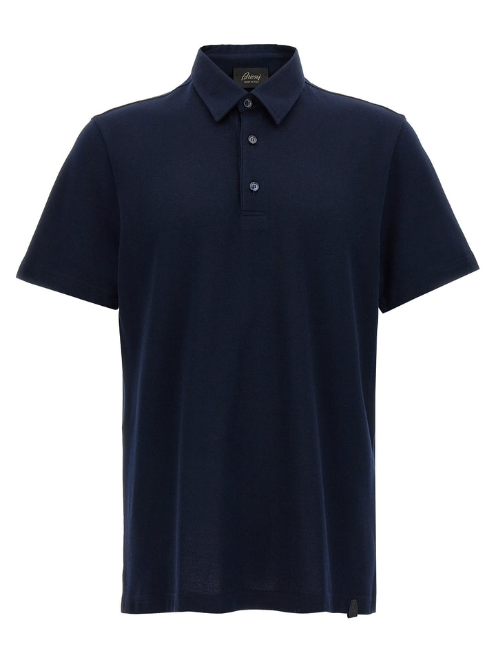 Brioni Cotton  Shirt Polo - Blue | 3e73f8a50d9e6d3f0d4b4866e95dcab00aaf59cb
