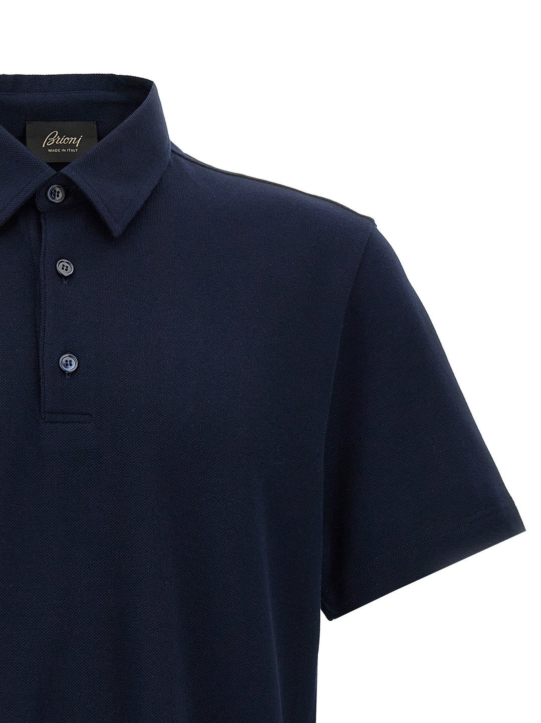 Brioni Cotton  Shirt Polo - Blue | 19fc7a56b23e80028d5c769e160a74b819b6b049