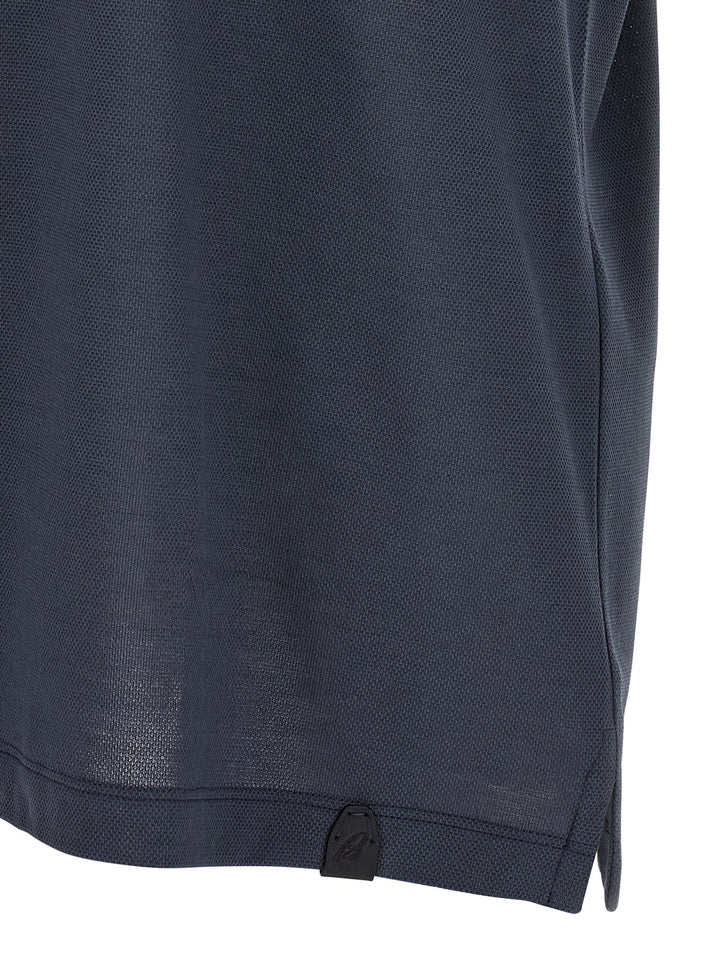 Brioni Cotton  Shirt Polo - Blue | 0265d443f7ffa85ab59cd716be30860e68e0b36d