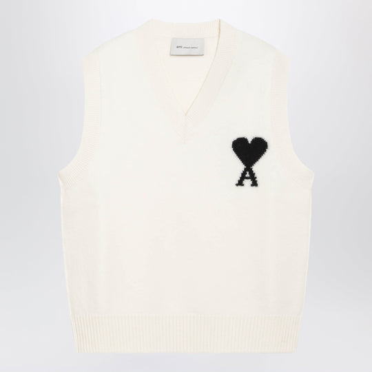 White Ami De Coeur Wool Vest