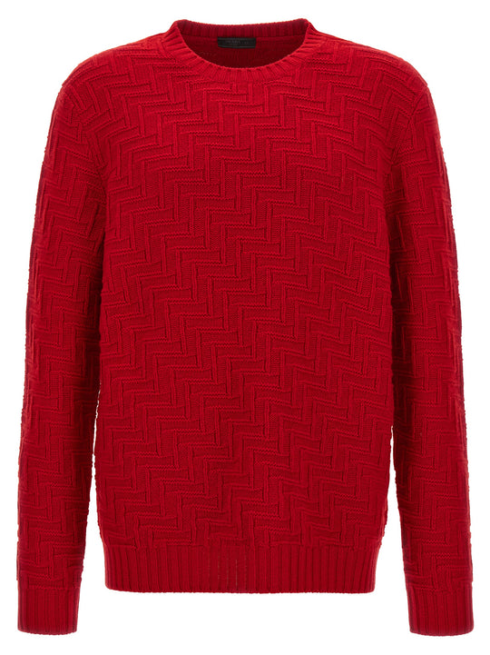 Crew Neck Sweater Sweaters And Cardigans Red