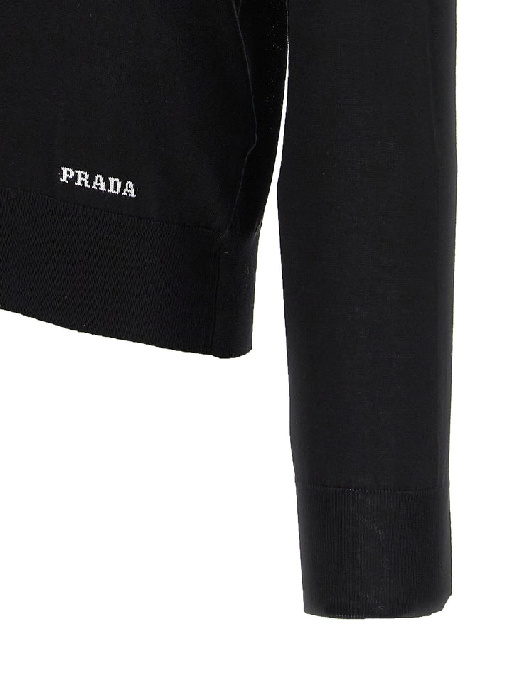 Prada Silk Sweater Sweaters and Cardigans - Black | b328a8e0bf5b39b63fecbb239d81ad0d532ed266