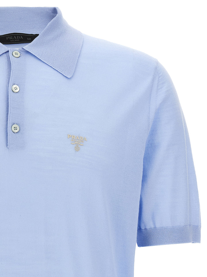 Prada Wool  Shirt Polo - Light Blue | 5a84516cc0b2a9b0da751106561487bbb96d23d6