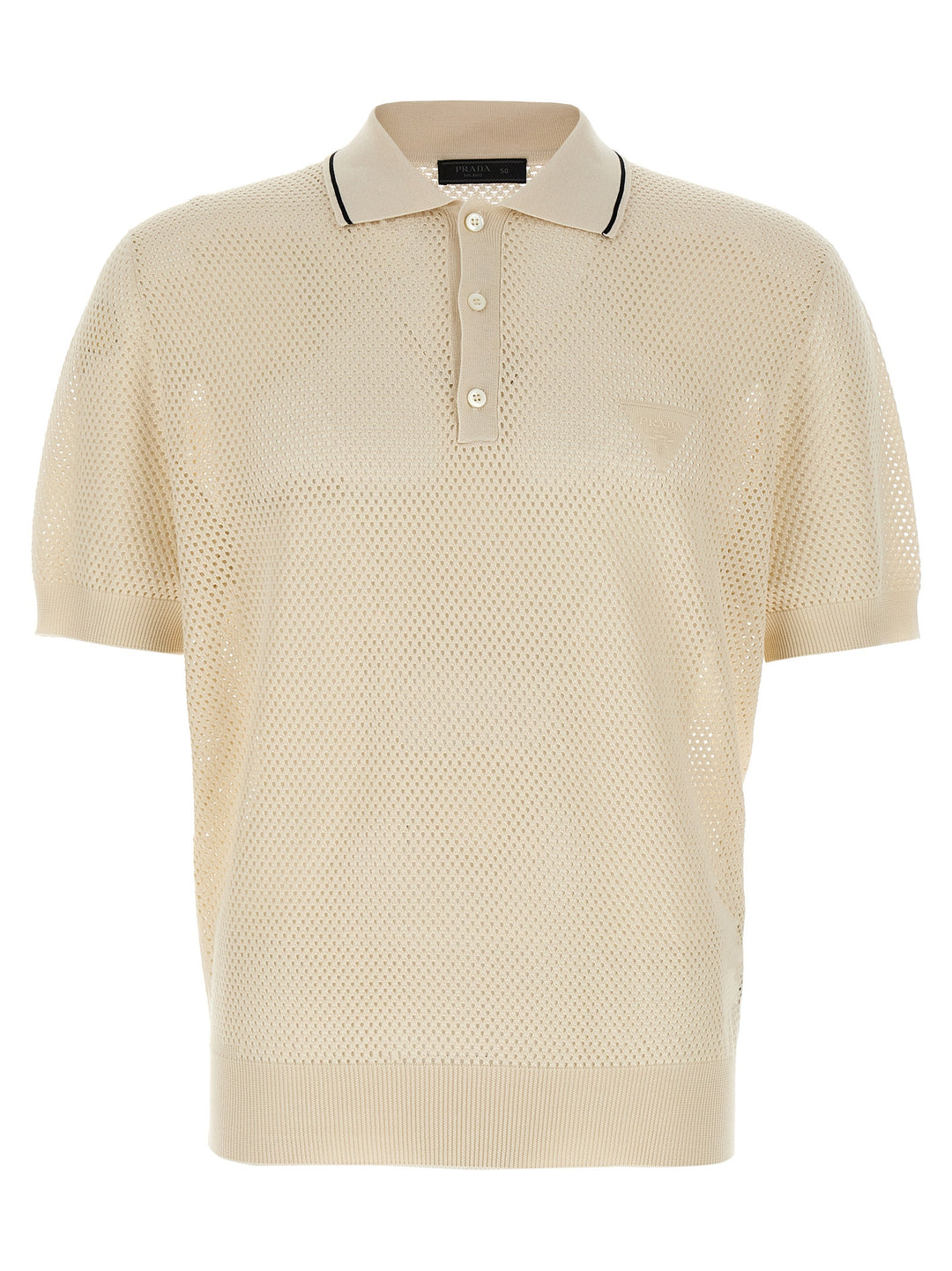 Prada Openwork  Shirt Polo - White | 8e0170bf9c307cc5331042f163c792ed32865c7e