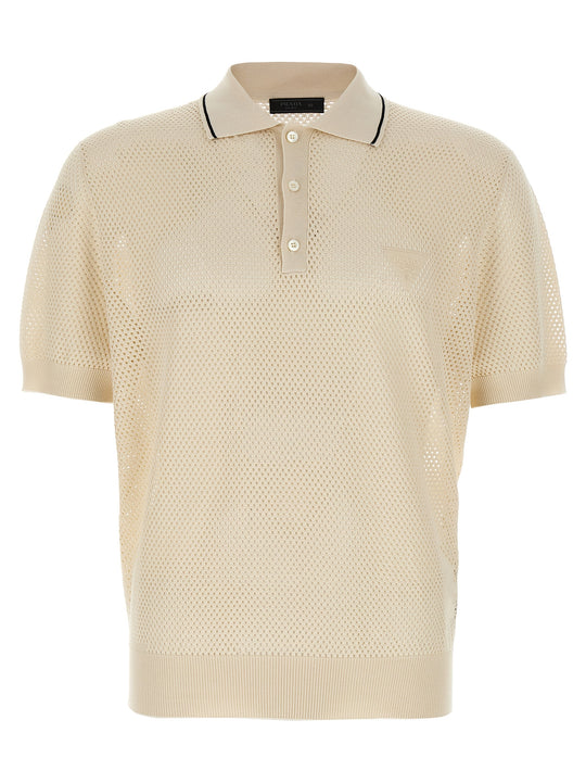Openwork Shirt Polo White