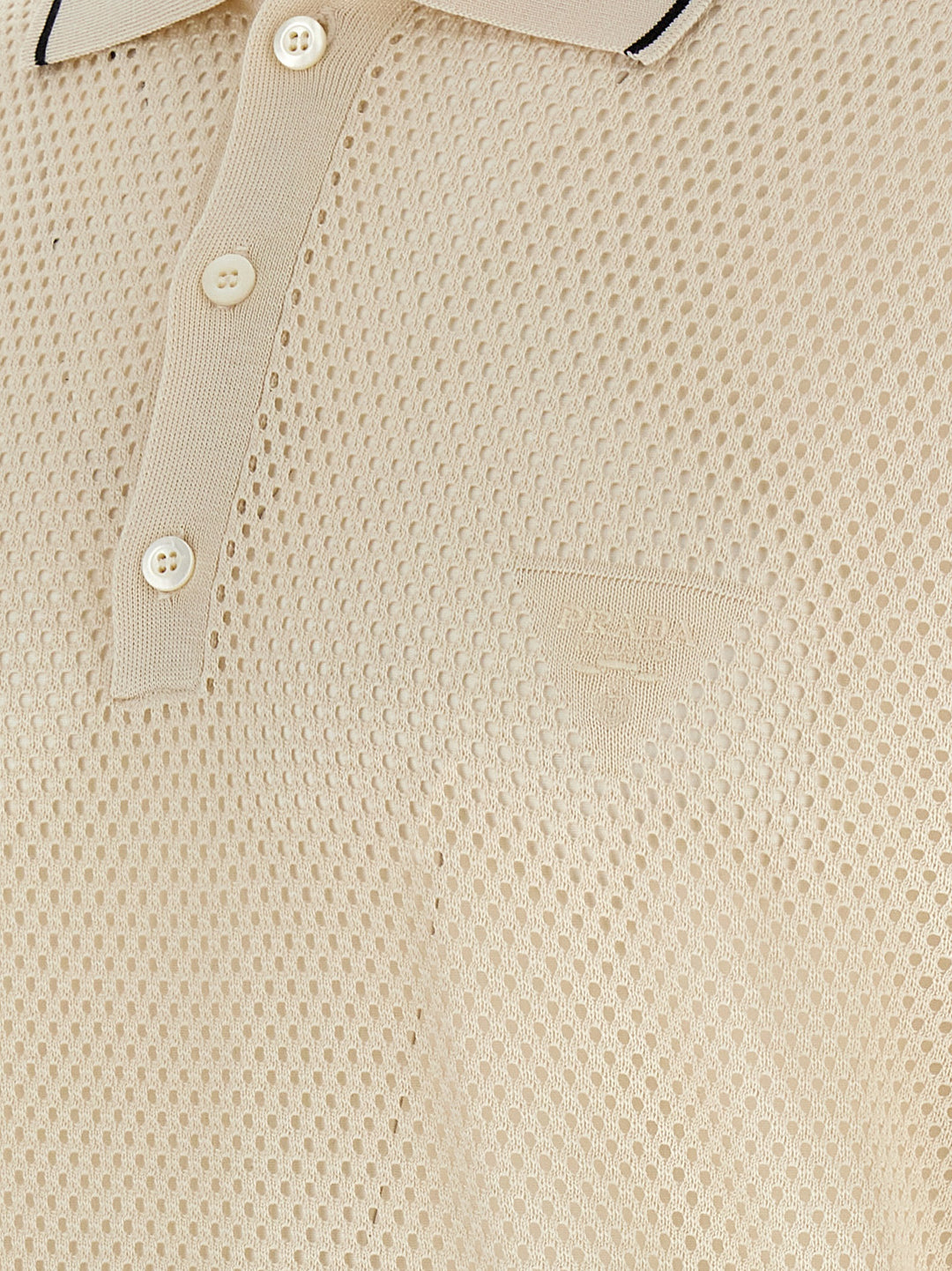 Prada Openwork  Shirt Polo - White | a8f24a61b05b42e184068fe48212d7969244f702