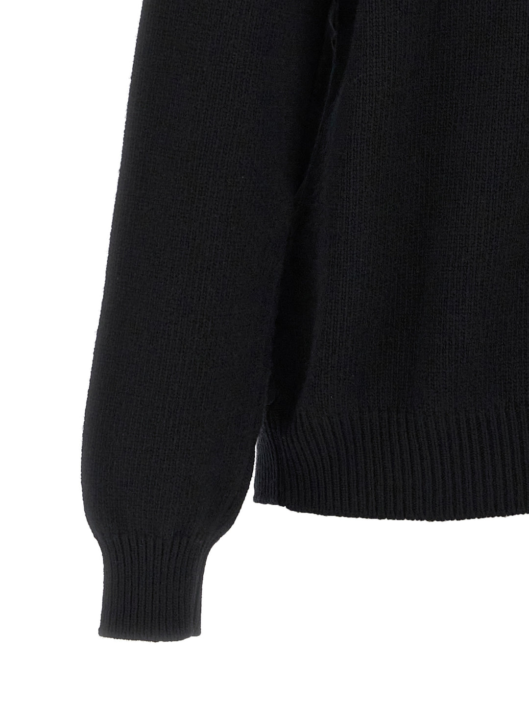 Prada Logo Bimaterial Cardigan Sweaters and Cardigans - Black | b973bdbb9025ed5d259069a897c863dfdf5a61ad