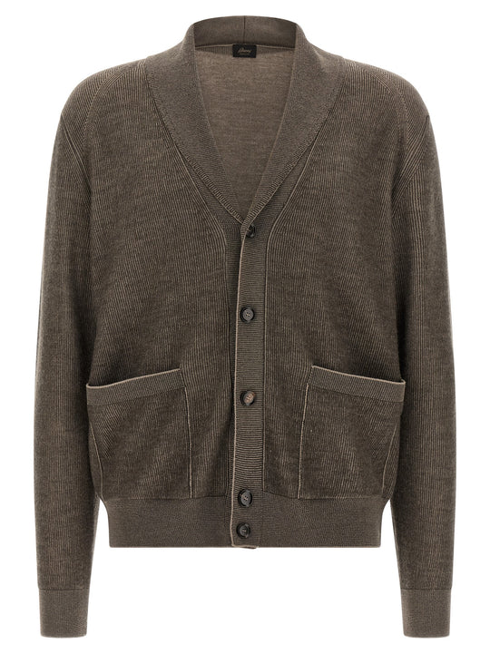 Shawl Neck Cardigan Sweaters And Cardigans Brown