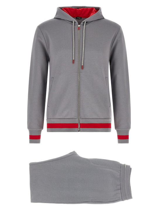 Cotton Tracksuit Suits Gray