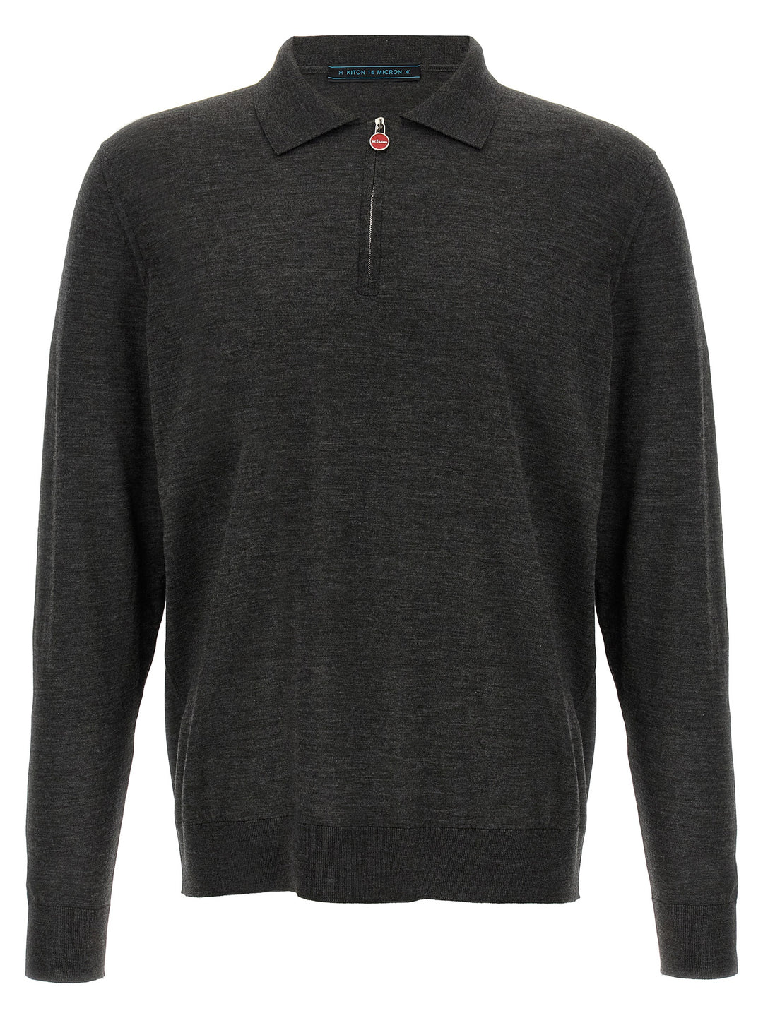 Kiton Halfzip  Shirt Polo - Gray | f49c95ab1f53d68f535d3d91c089f2574107436c