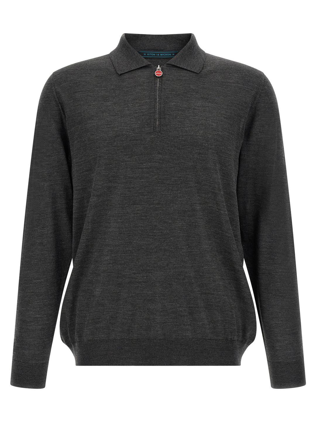 Kiton Wool  Shirt 14 Microns Polo - Gray | 8b7639a80ab109b0fd6c12c1e800e0a2f62dd9bf