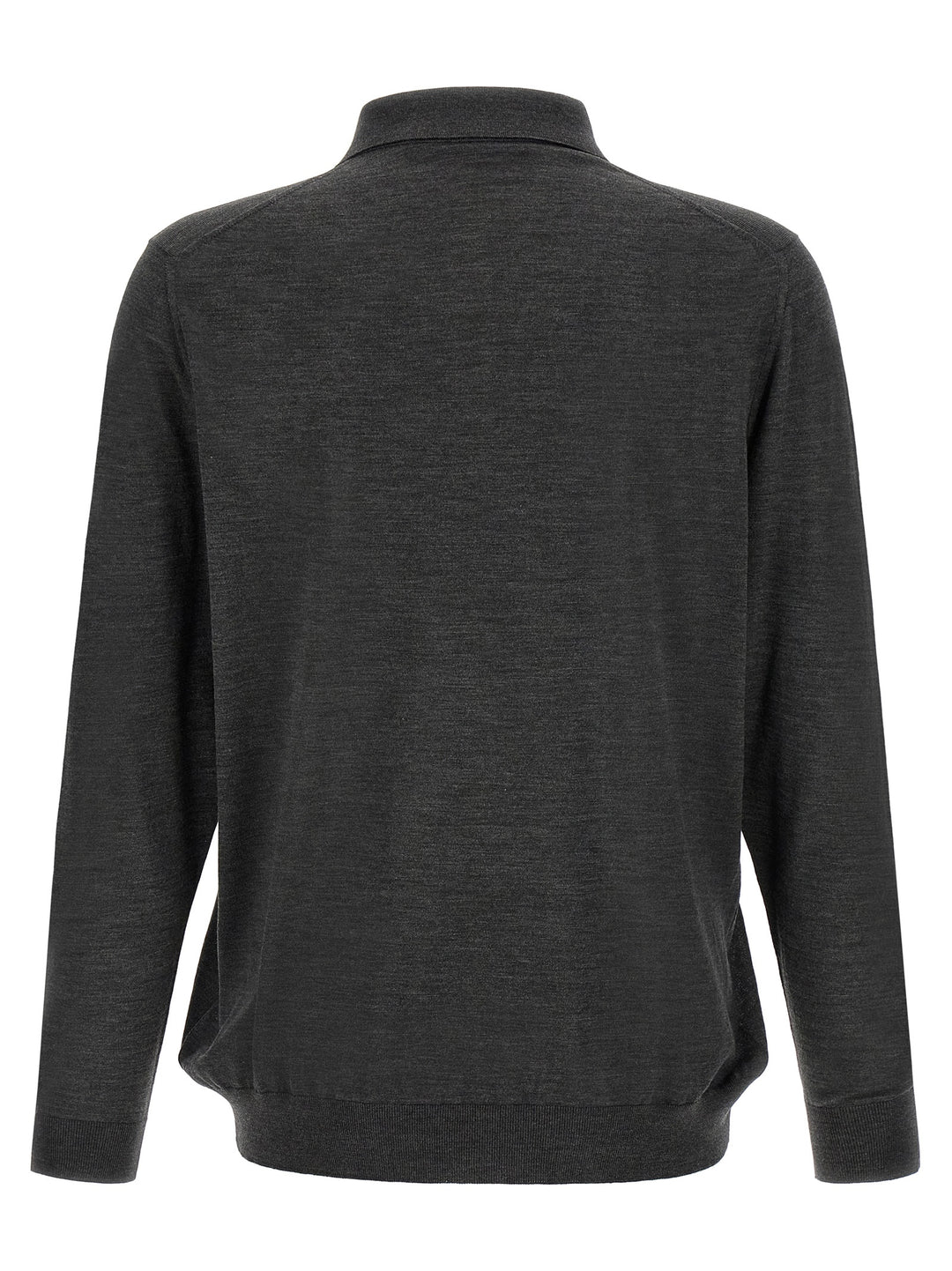 Kiton Wool  Shirt 14 Microns Polo - Gray | 4cfee731df297b6c4820c058a609151717ebef38
