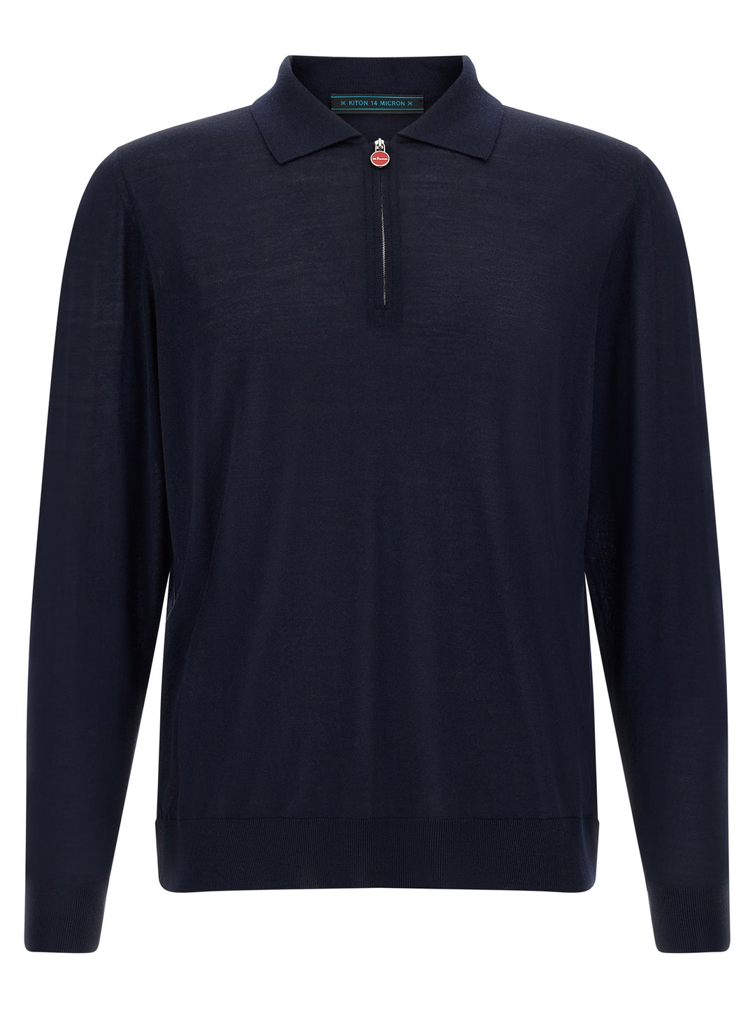 Kiton Wool  Shirt 14 Microns Polo - Blue | 142c8a148d9a371430ac39eaced6d84824005da4