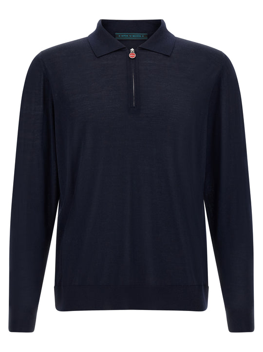 Wool Shirt 14 Microns Polo Blue