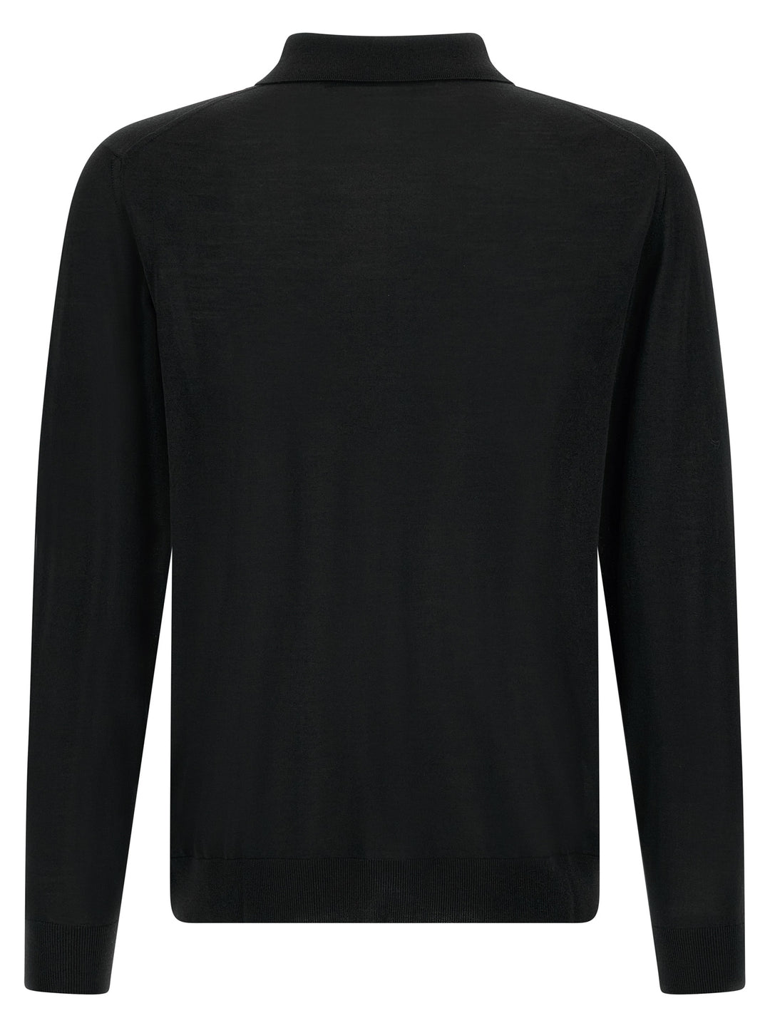 Kiton Wool  Shirt 14 Microns Polo - Black | 4d04dd3d46d1f6cdc937b01927a7c9fb79de9d7b