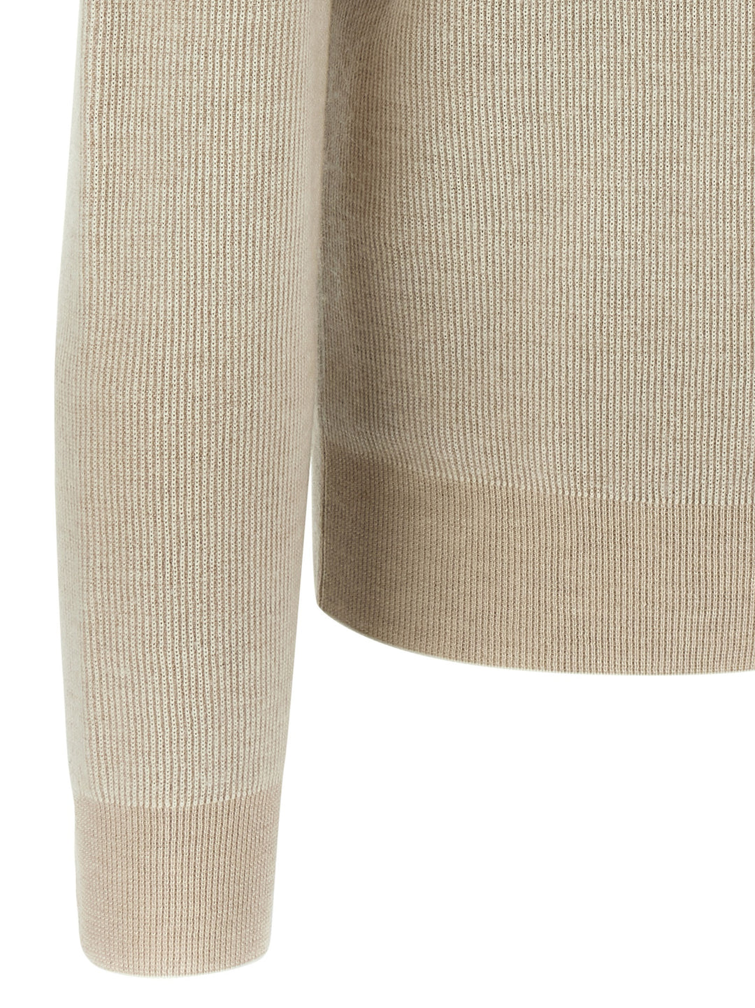 Brioni Ribbed Sweater Sweaters and Cardigans - Beige | 9b76e42b12676adef01f0d1e8c84498995d3e1ad