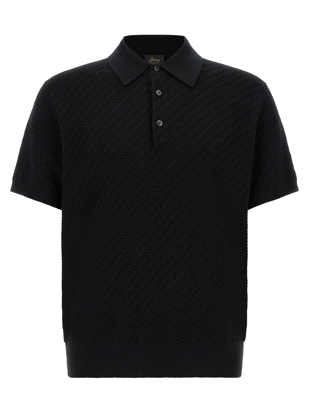 Brioni Trama Polo - Black | 2e236ace5148639afe973df16e8703a5ed1bee98