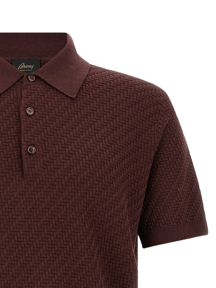 Brioni Trama Polo - Purple | 1aab3fa0f69a89e66e0166288357c10e97a3d0e8