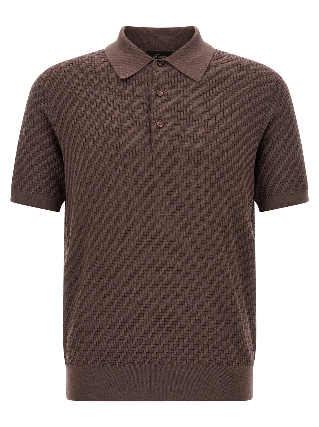 Brioni Weaving  Plot Polo - Brown | 4e0a213693af3930326e227c2f26f307e4b92cfd