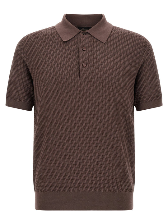 Weaving Plot Polo Brown
