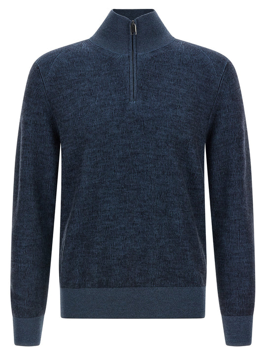 Half Zip Sweater Sweaters And Cardigans Blue
