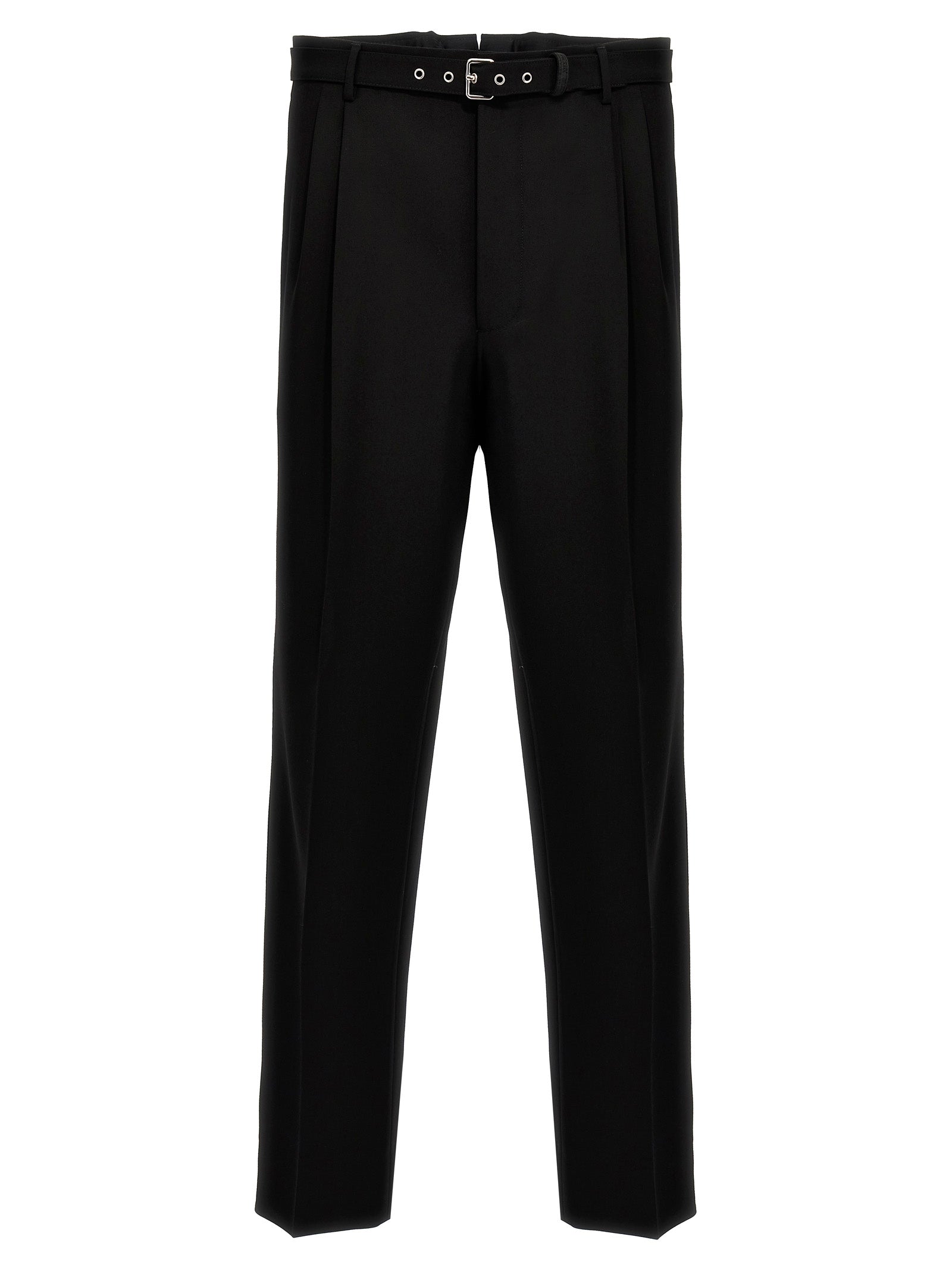 Wool Tailored Trousers Pants Black