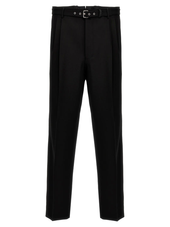 Wool Tailored Trousers Pants Black
