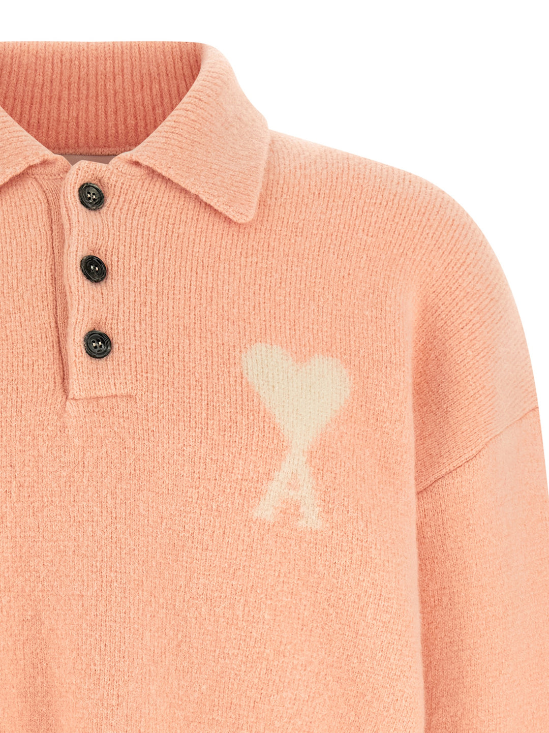 Ami Paris Ami De Coeur Polo - Pink | cd4a765428bcaea2a5eb25d53b5a63cd9fbcd9dc