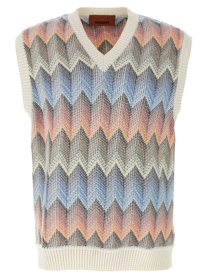 Missoni Chevron Vest Gilet - Multicolor | ba60060554e0d172f1758a727ca9e6de39dbe0b8