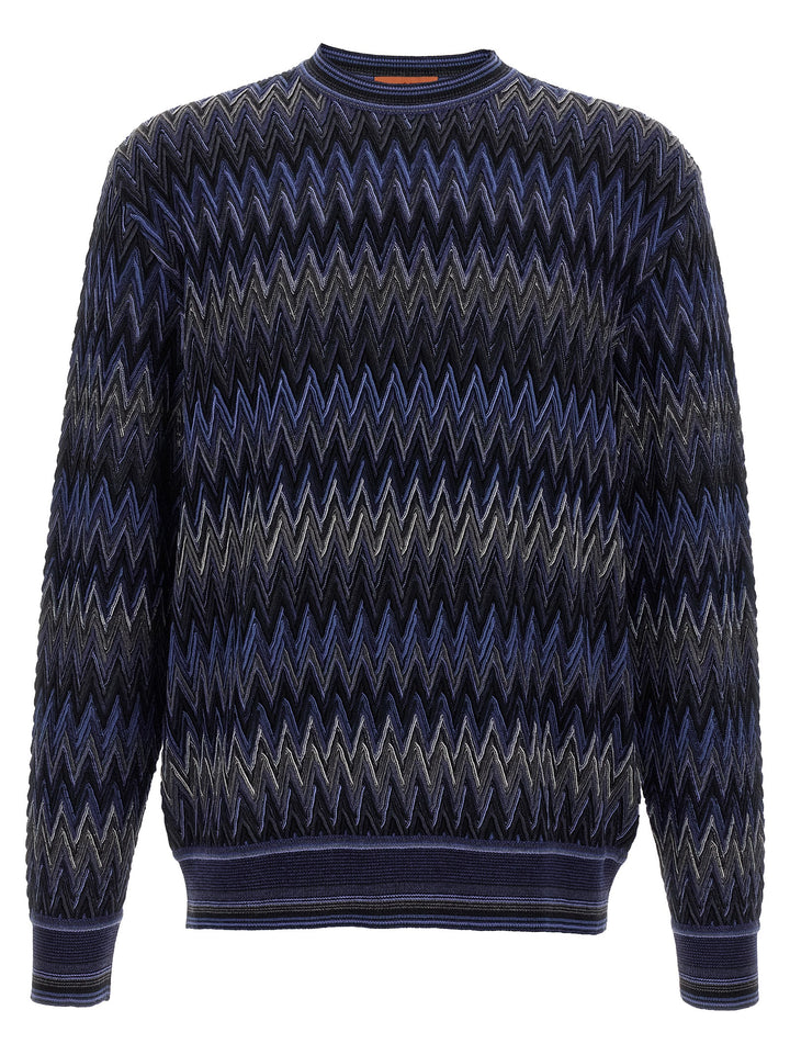 Missoni Zigzag Pattern Sweater Sweaters and Cardigans - Blue | 3626f38e3463ce00a2d93db99d97f11c7af15a76