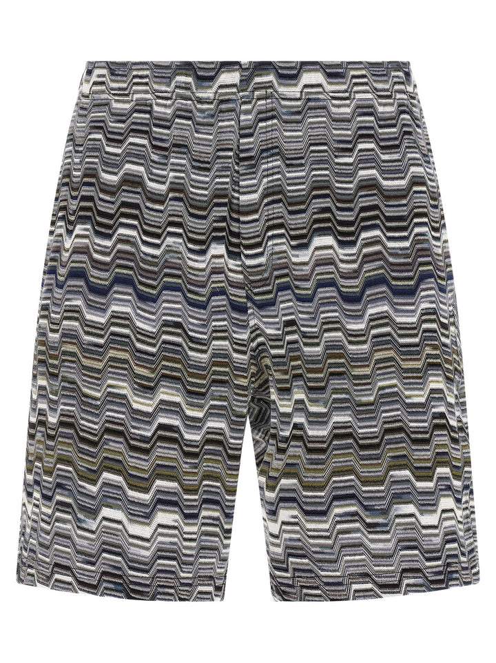 Missoni Irregular Zigzag Bermuda Shorts Bermuda and Short - Green | 38f6ffb87c4b1519f85661368858e8d17111cff3