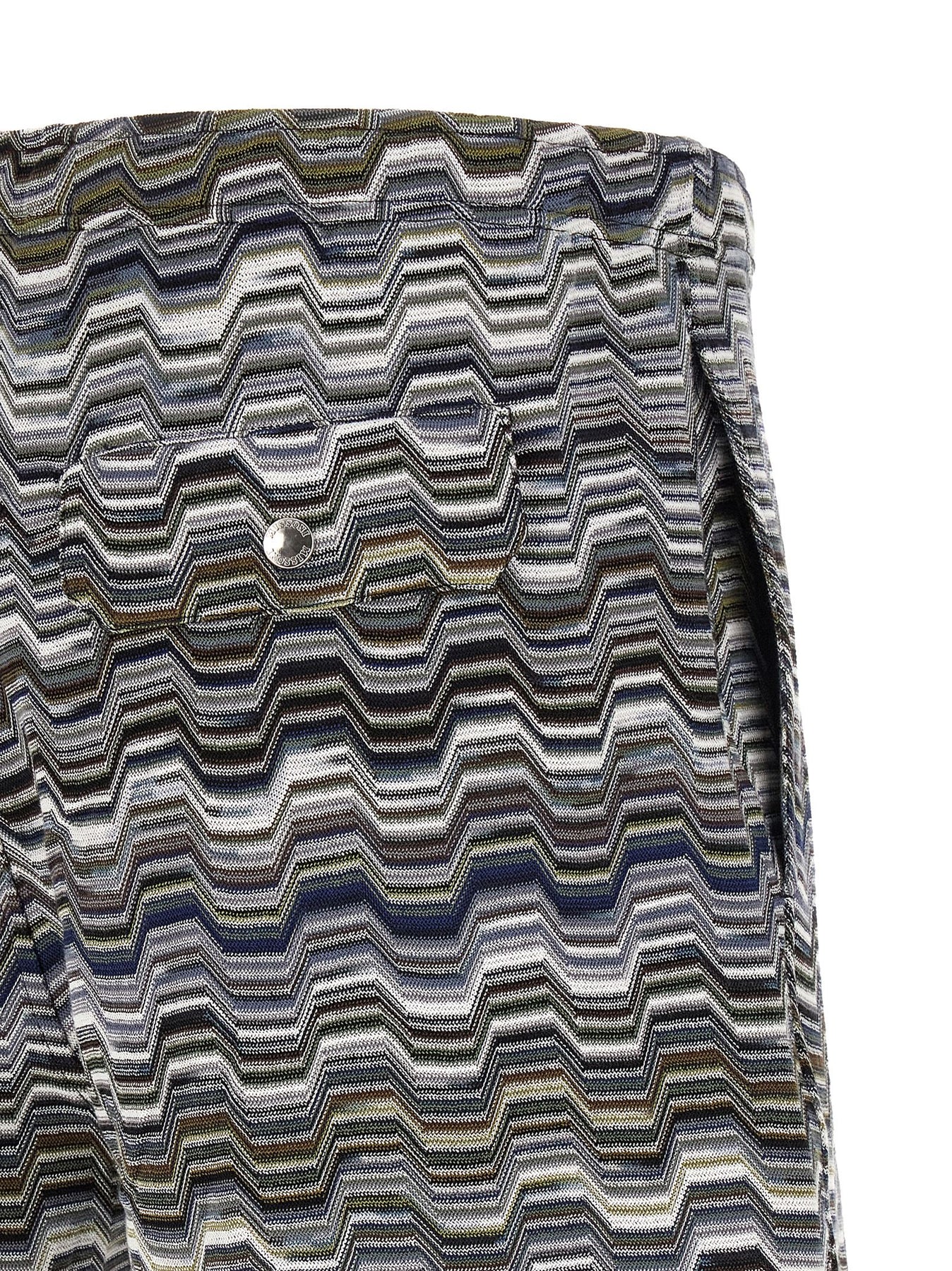 Missoni Irregular Zigzag Bermuda Shorts Bermuda and Short - Green | a98722730b9c52a61235d6782c987a8cd2a5aa85