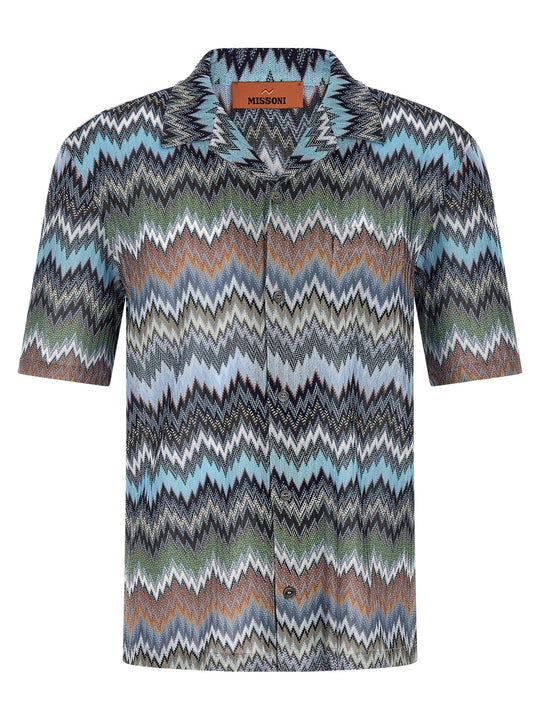 Chevron Snake Shirt Shirt And Blouse Multicolor