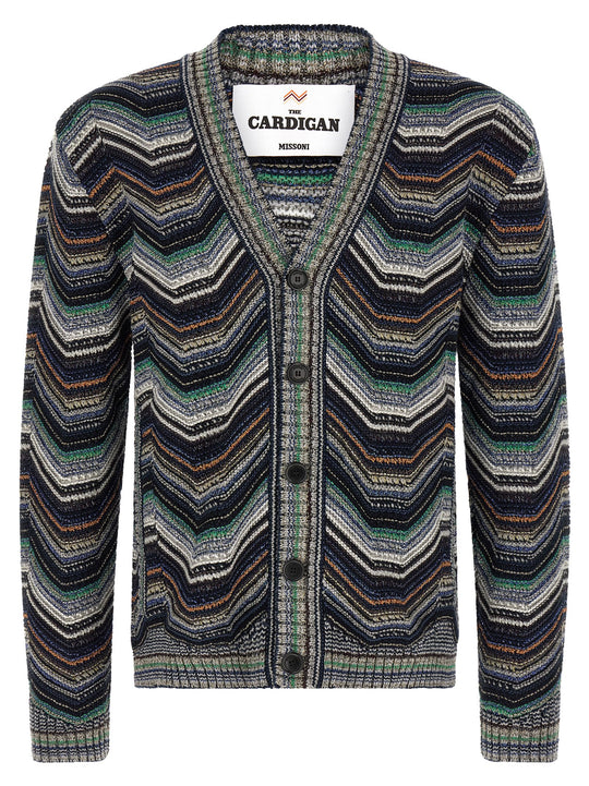 Zigzag Cardigan Sweaters And Cardigans Multicolor
