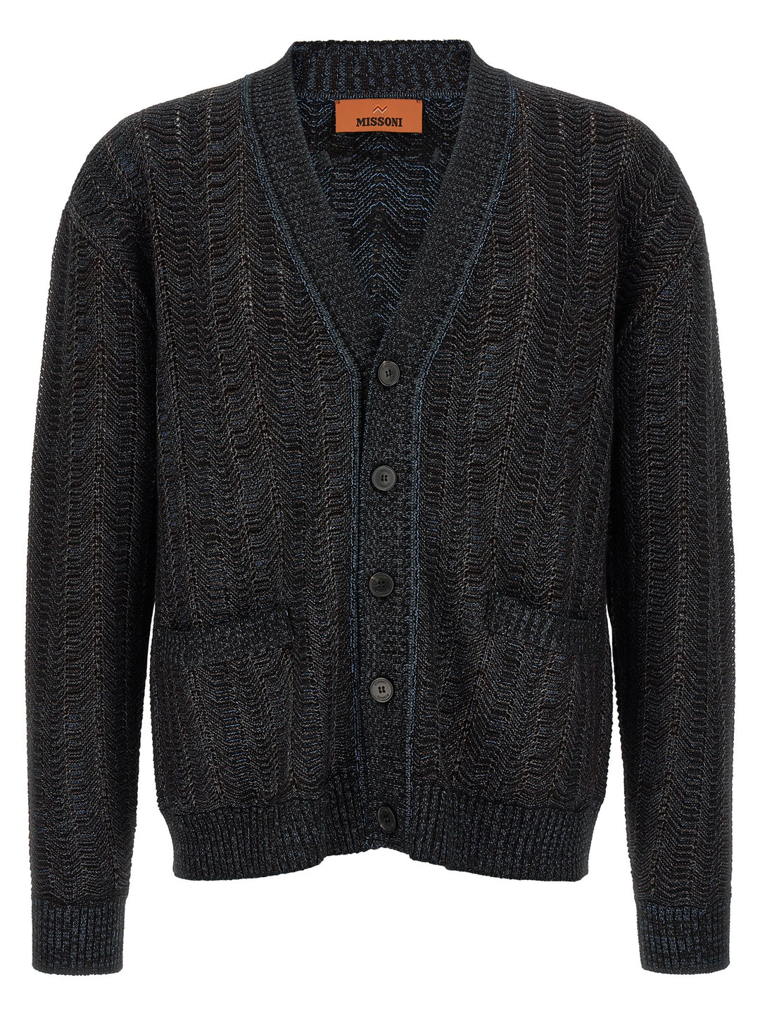 Missoni Greek Pattern Cardigan Sweaters and Cardigans - Blue | 32ffbc22c53b0312f6227a3e8a44745b87f57bef