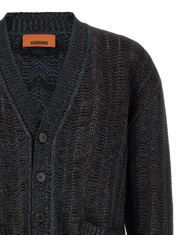 Missoni Greek Pattern Cardigan Sweaters and Cardigans - Blue | 25517ca591172c755e1fcfe9abadff7c81b00ccc