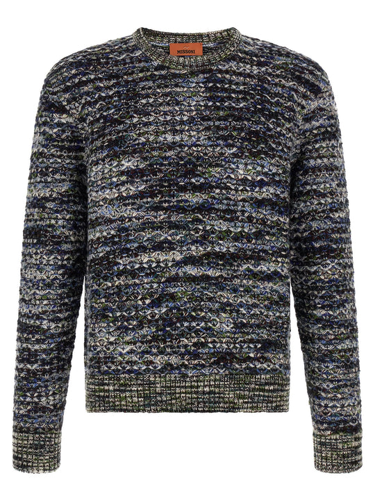 3d Processed Sweater Sweaters And Cardigans Multicolor
