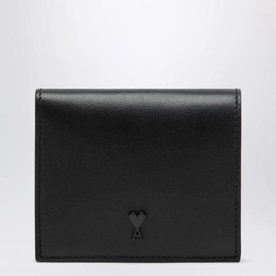 Ami De Coeur Bifold Wallet In Cowhide Leather, Black