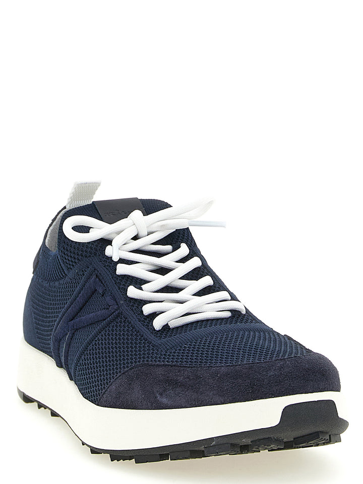 Kiton Technical Cotton Sneakers - Blue | edf0ceb984df79782fda6d9bfeb24e205ea39456
