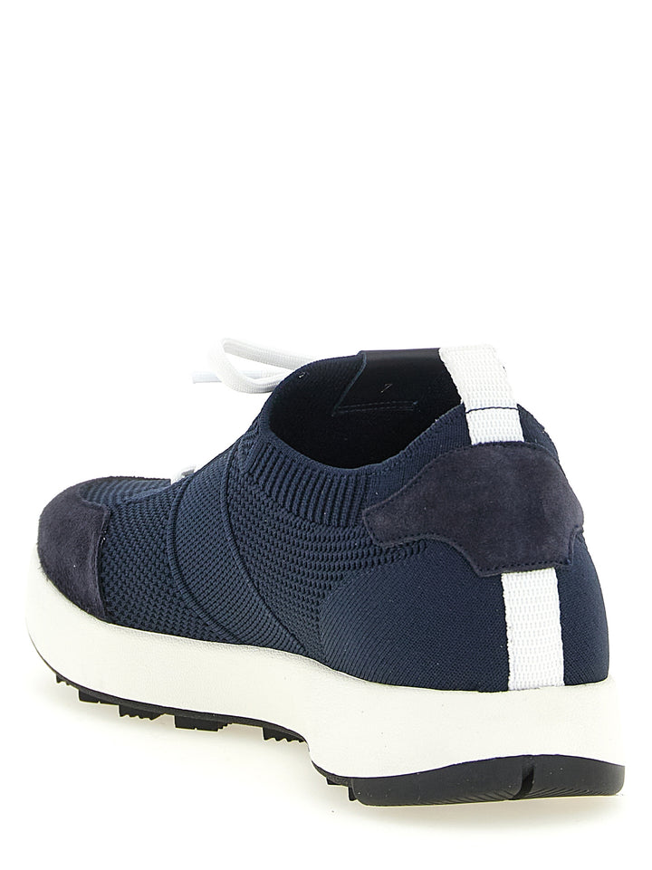Kiton Technical Cotton Sneakers - Blue | 13300343bd72456d622a6eef7baa71ff085b8535