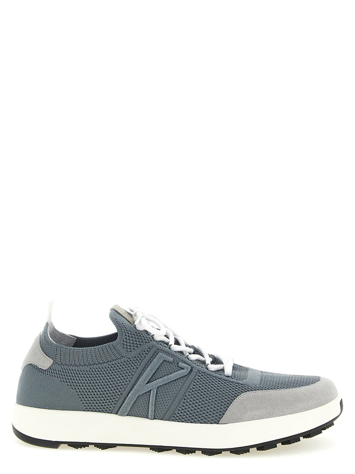 Kiton Technical Cotton Sneakers - Gray | a537eb90469b36a48cc10e96ce142b3cd7ff272f