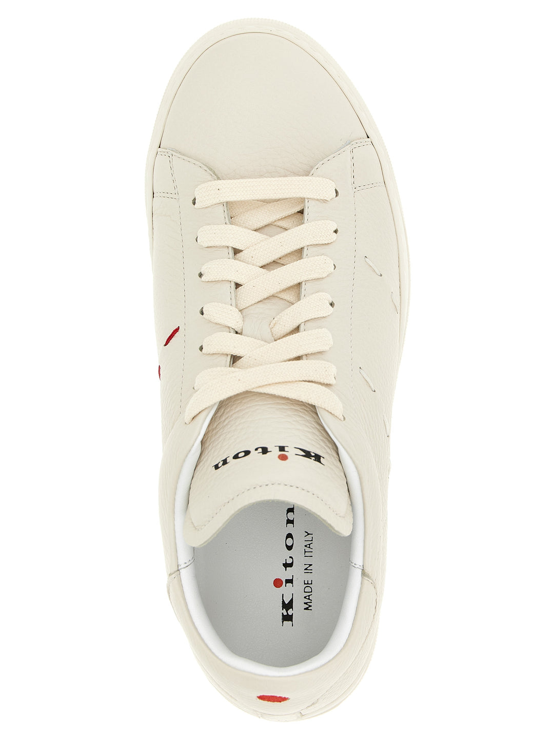 Kiton Leather Sneakers - White | cfef2fc3b20d8afc26aa7bd8d1902f5a32c8c910