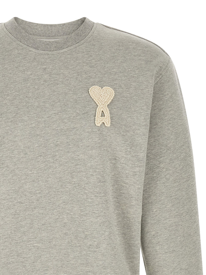 Ami Paris Amis De Coeur Sweatshirt - Gray | 7473a4406e9a29eececab595f74d1c31a1b60865