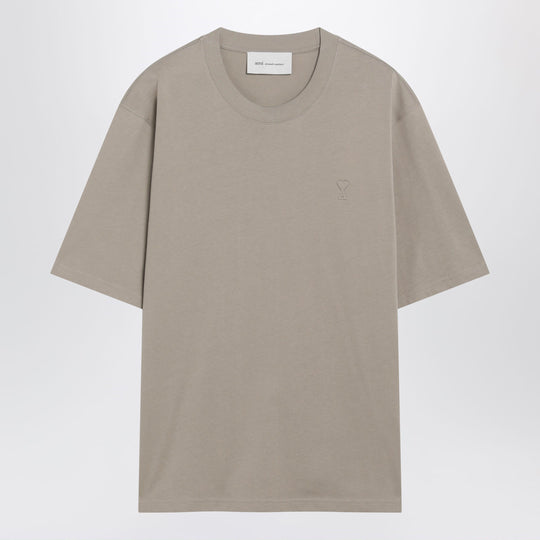 Taupe Beige Ami De Coeur Cotton T-Shirt